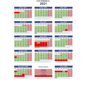 Calendari 2022 Catà Germans SL 
