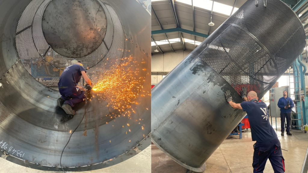 Fabricació d’una estructura cilíndrica de grans dimensions en caldereria industrial